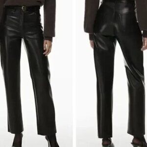 Aritzia Wilfred Melina Vegan Leather Pant Black Size 2